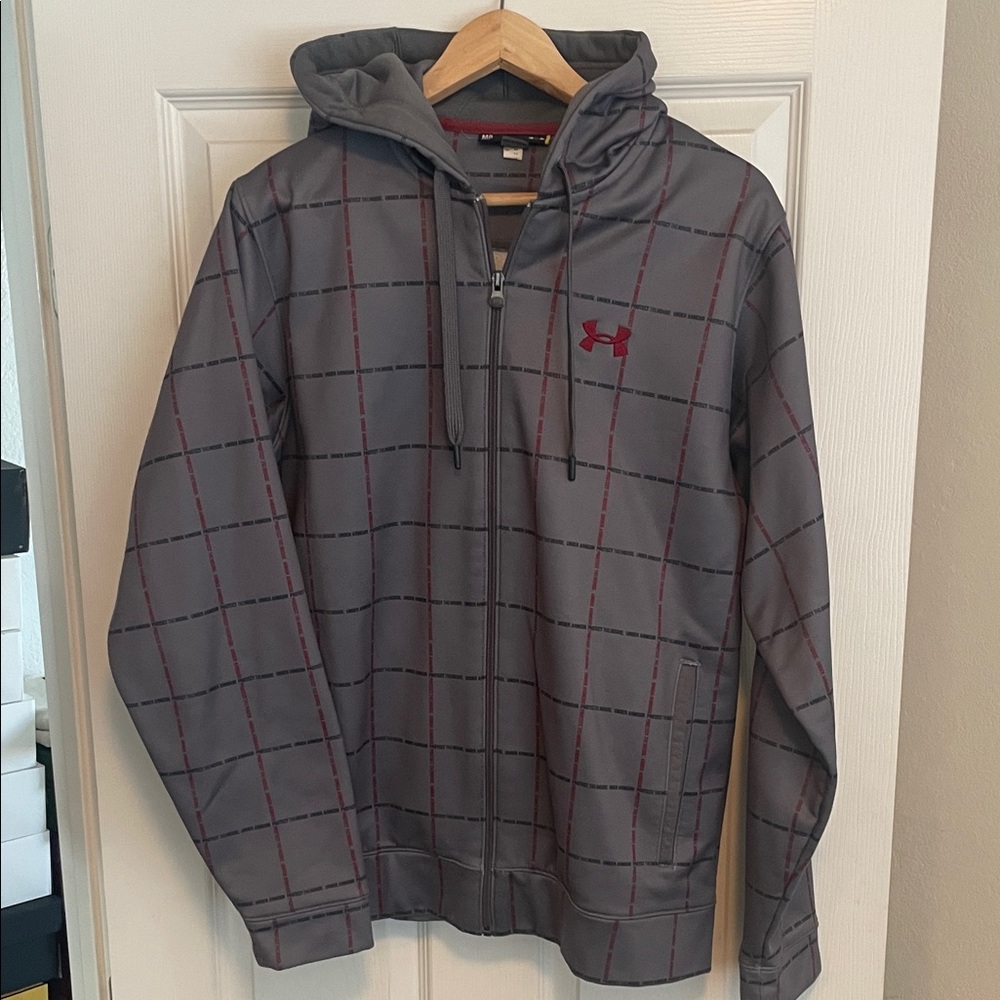 Under Armour Gray and Red Hoodie